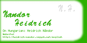 nandor heidrich business card
