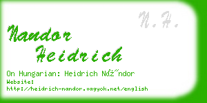 nandor heidrich business card